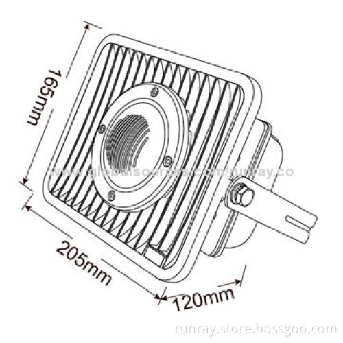 30W LED Tunnel Light, 85-265V AC, IP65, Epistar COB Chip, 0.95 High-PF, China Factory
